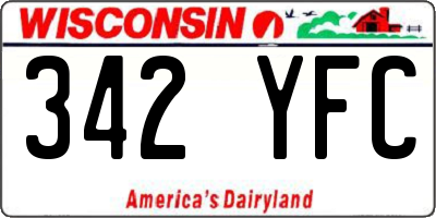 WI license plate 342YFC