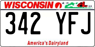 WI license plate 342YFJ