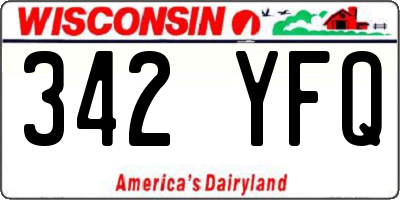 WI license plate 342YFQ