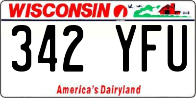 WI license plate 342YFU
