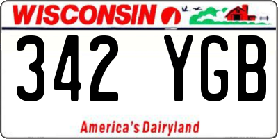 WI license plate 342YGB