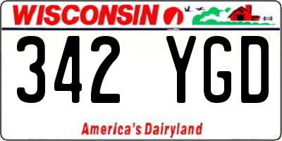 WI license plate 342YGD