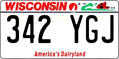 WI license plate 342YGJ