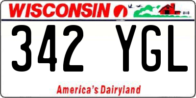 WI license plate 342YGL