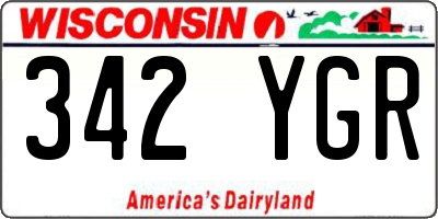 WI license plate 342YGR