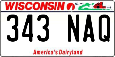 WI license plate 343NAQ