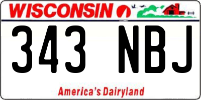 WI license plate 343NBJ