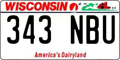 WI license plate 343NBU