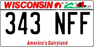 WI license plate 343NFF