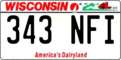 WI license plate 343NFI