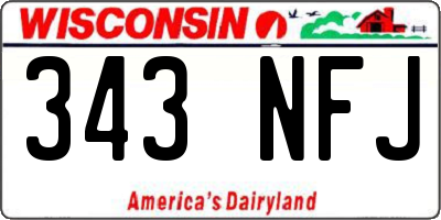 WI license plate 343NFJ