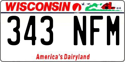 WI license plate 343NFM