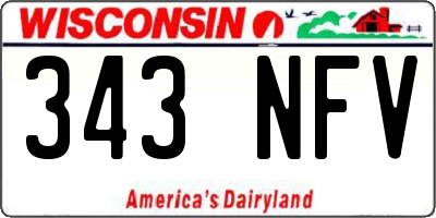 WI license plate 343NFV
