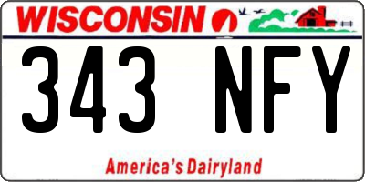 WI license plate 343NFY