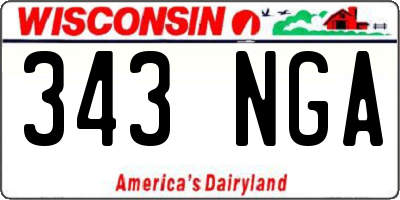 WI license plate 343NGA