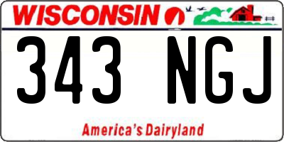 WI license plate 343NGJ