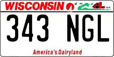 WI license plate 343NGL