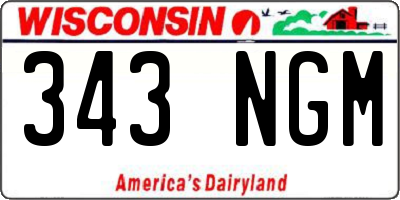 WI license plate 343NGM
