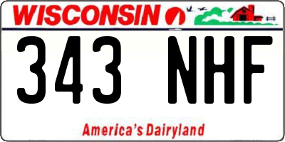 WI license plate 343NHF