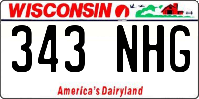 WI license plate 343NHG