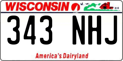 WI license plate 343NHJ
