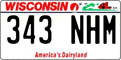 WI license plate 343NHM