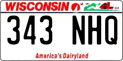 WI license plate 343NHQ