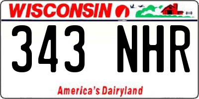 WI license plate 343NHR