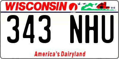 WI license plate 343NHU