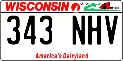 WI license plate 343NHV