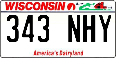 WI license plate 343NHY