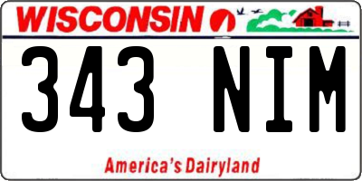 WI license plate 343NIM