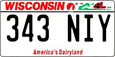 WI license plate 343NIY