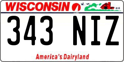 WI license plate 343NIZ
