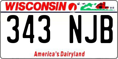 WI license plate 343NJB