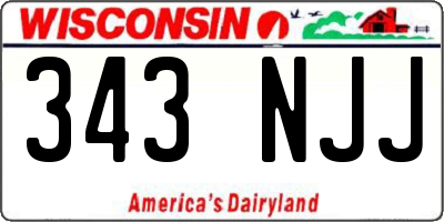 WI license plate 343NJJ