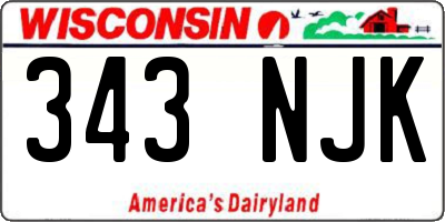 WI license plate 343NJK