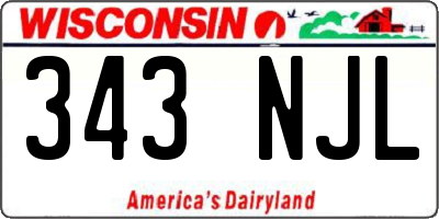 WI license plate 343NJL