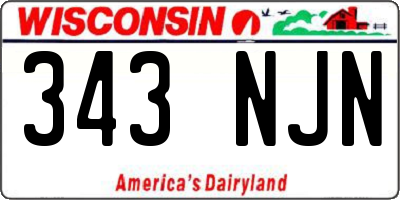 WI license plate 343NJN