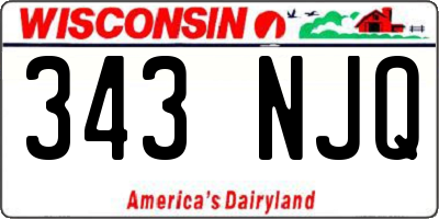 WI license plate 343NJQ