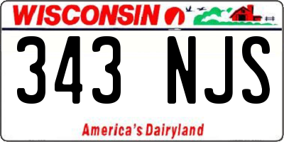 WI license plate 343NJS
