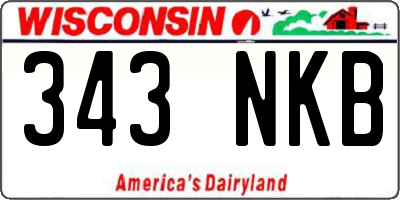 WI license plate 343NKB