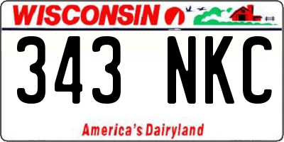 WI license plate 343NKC