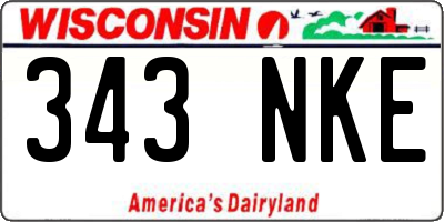WI license plate 343NKE
