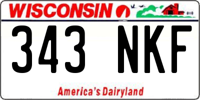 WI license plate 343NKF