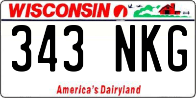WI license plate 343NKG