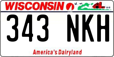WI license plate 343NKH