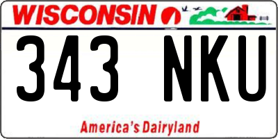 WI license plate 343NKU