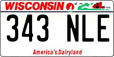 WI license plate 343NLE