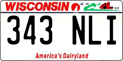 WI license plate 343NLI